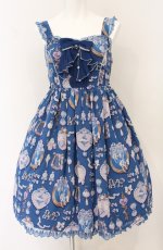 画像1: Angelic Pretty / Jewelry Aquarium SpecialジャンパースカートSet  ブルー O-26-04-25-1042-AP-OP-OW-OS (1)