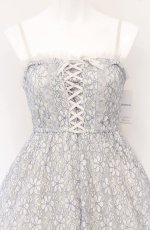 画像2: axes femme / 配色レースマキシワンピース M サックス O-26-04-25-1044-AX-OP-OW-OS (2)