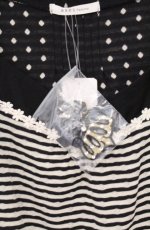 画像2: axes femme / ボーダーカットドープルオーバー  クロ×オフ O-26-04-25-1005-AX-TO-IG-OS (2)