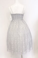 画像3: axes femme / 配色レースマキシワンピース M サックス O-26-04-25-1044-AX-OP-OW-OS (3)