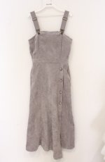 画像1: axes femme / コーデュロイロングワンピース M ラベンダーグレー O-26-04-25-1047-AX-OP-OW-OS (1)