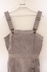 画像2: axes femme / コーデュロイロングワンピース M ラベンダーグレー O-26-04-25-1047-AX-OP-OW-OS (2)