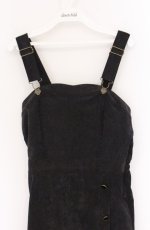 画像2: axes femme / コーデュロイロングワンピース M クロ O-26-04-25-1048-AX-OP-OW-OS (2)