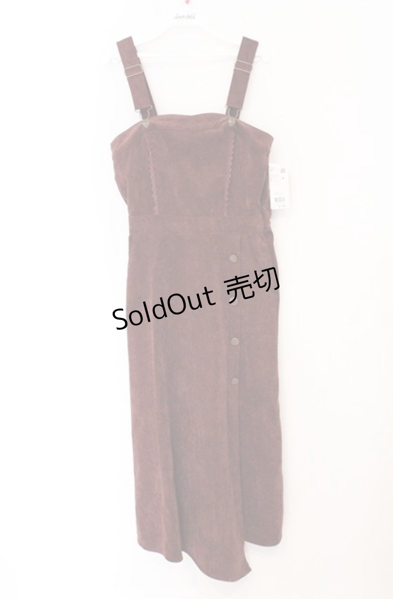 画像1: axes femme / コーデュロイロングワンピース M ワイン O-26-04-25-1049-AX-OP-OW-ZT607 (1)