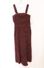 画像1: axes femme / コーデュロイロングワンピース M ワイン O-26-04-25-1049-AX-OP-OW-OS (1)