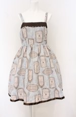 画像1: axes femme / アンティークラベルptワンピース  サックス O-26-04-25-1006-AX-OP-IG-OS (1)