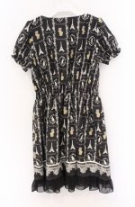 画像2: axes femme / Paris柄ワンピース M クロ O-26-04-25-1054-AX-OP-OW-OS (2)