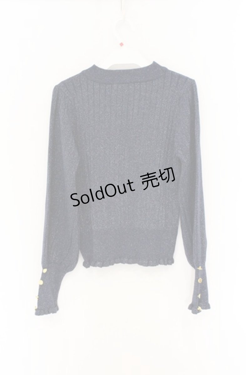 画像3: axes femme / ラメニットトップス M ネイビー O-26-04-25-1055-AX-TO-OW-ZT596 (3)