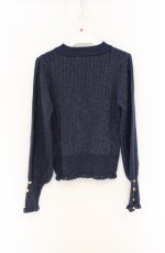 画像3: axes femme / ラメニットトップス M ネイビー O-26-04-25-1055-AX-TO-OW-OS (3)