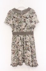 画像3: axes femme / レースコラージュ柄ワンピース M グレー O-26-04-25-1056-AX-OP-OW-OS (3)