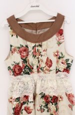 画像2: axes femme / 大花柄タンクワンピース M キナリ O-26-04-25-1058-AX-OP-OW-OS (2)