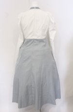 画像3: DearMyLoveRose / デコルテオープンクラシカルワンピース M シロ×ブルー O-26-04-25-1060-EL-OP-IG-OS (3)