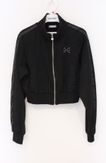 画像1: axes femme POETIQUE / リボン刺繍ショートパーカー M クロ O-26-04-25-1061-AX-JA-IG-OS (1)