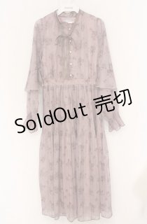 axes femme POETIQUE / フラワーキャットロングワンピース M ピンク
