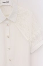 画像2: majoretty / MRレースケープブラウス M シロ O-26-04-25-1066-GO-BL-IG-OS (2)