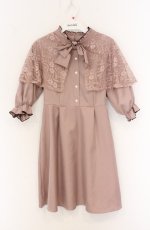 画像1: majoretty / 眞白ありすコラボ レースケープワンピース M ピンク O-26-04-25-1067-GO-OP-IG-OS (1)