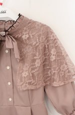 画像2: majoretty / 眞白ありすコラボ レースケープワンピース M ピンク O-26-04-25-1067-GO-OP-IG-OS (2)