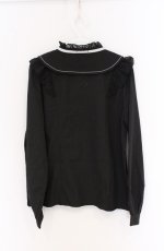 画像3: axes femme / カードル刺繍襟ブラウス L クロ×シロ O-26-04-25-1070-AX-BL-IG-OS (3)