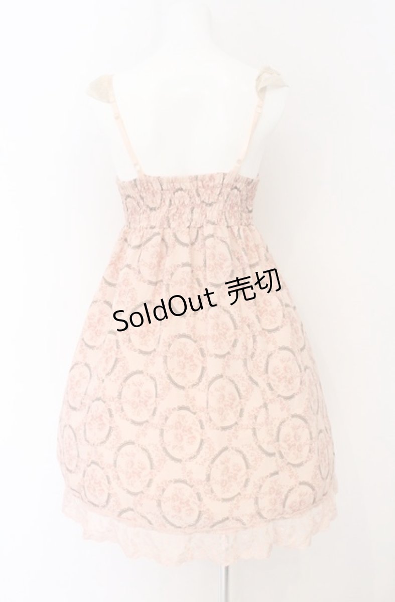 画像3: axes femme / フレームローズ柄シフォンキャミワンピース  ピンク O-26-04-25-1008-AX-OP-IG-OS (3)