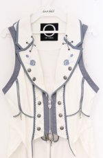 画像2: Ozz oneste / Fairy tale rose 2wayベスト  ホワイト×サックス O-26-04-25-1073-OO-TO-IG-OS (2)