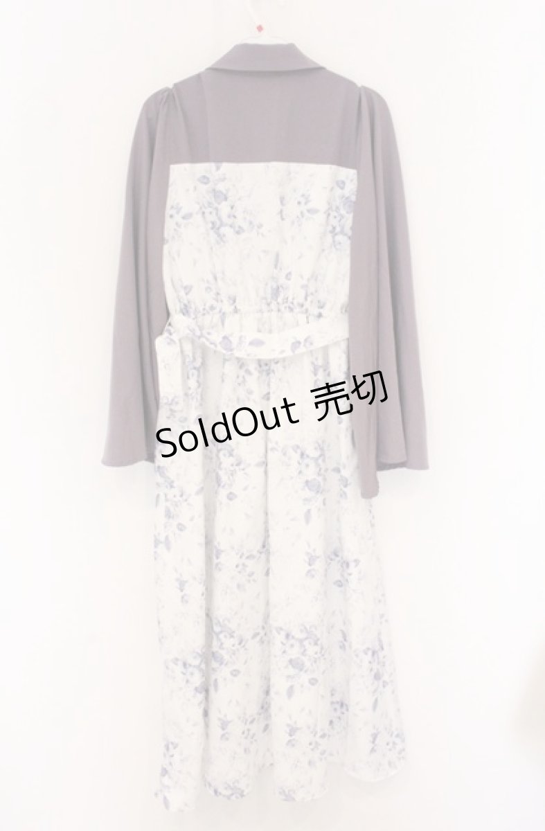 画像3: axes femme POETIQUE / グラデブーケ柄フレアソデワンピース F ホワイト×ラベンダー O-26-04-25-1074-AX-OP-IG-ZI (3)