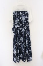 画像3: axes femme / グラデーションローズ柄ワンピース  ネイビー×シロ O-26-04-25-1075-AX-OP-IG-OS (3)