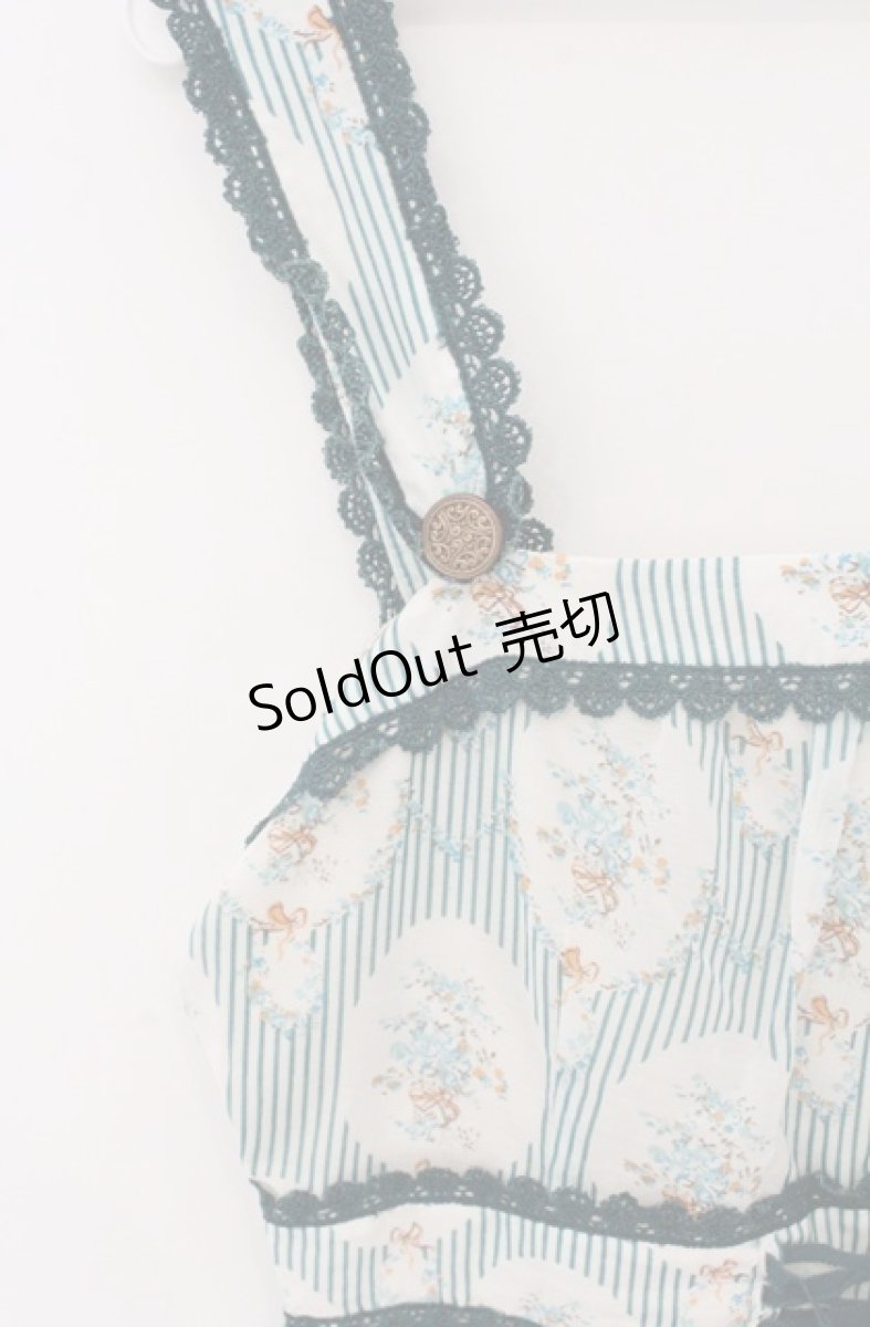 画像2: axes femme / ブーケストライプシフォンワンピース  オフグリーン O-26-04-25-1010-AX-OP-IG-OS (2)