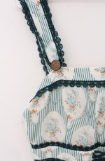 画像2: axes femme / ブーケストライプシフォンワンピース  オフグリーン O-26-04-25-1010-AX-OP-IG-OS (2)