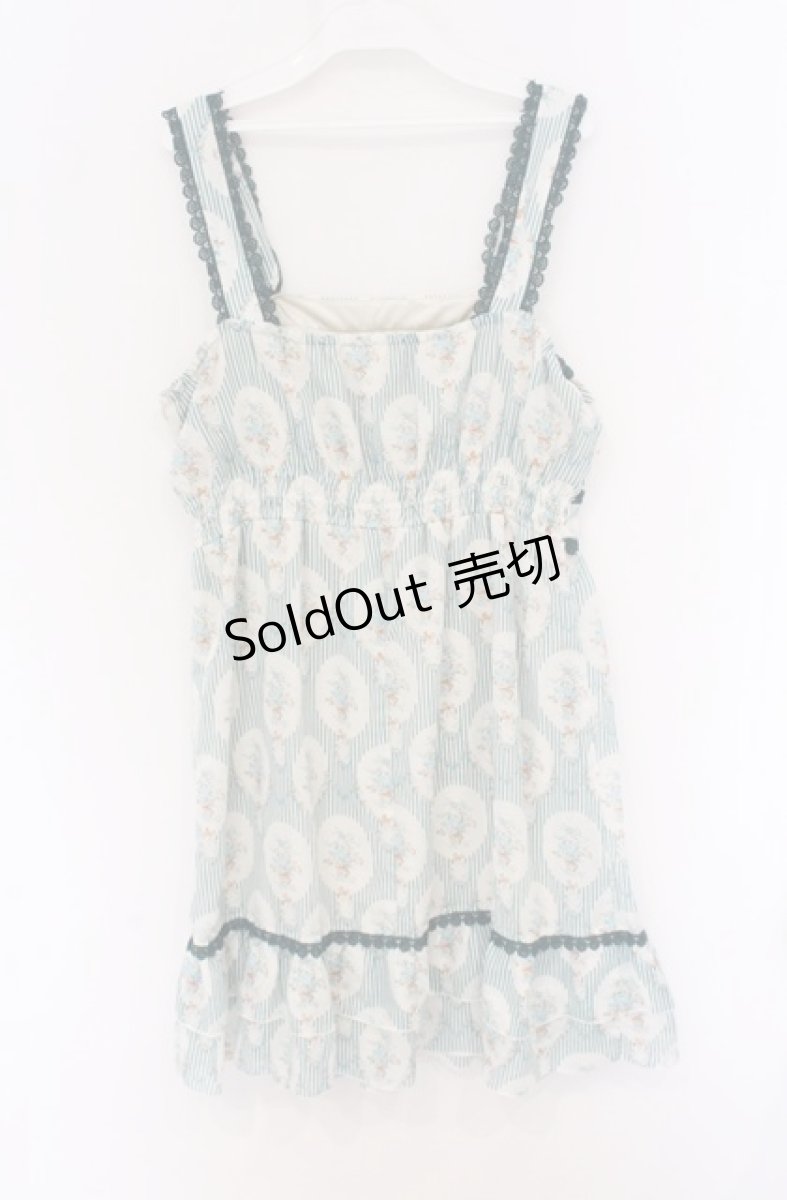 画像3: axes femme / ブーケストライプシフォンワンピース  オフグリーン O-26-04-25-1010-AX-OP-IG-OS (3)