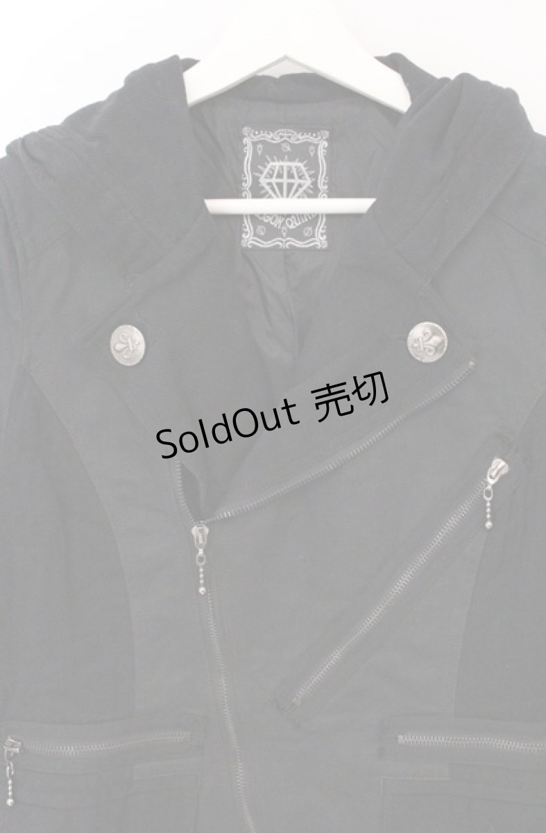 画像2: ALGONQUINS / フードライダースジャケット  ブラック O-26-04-25-1012-AL-JA-IG-OS (2)