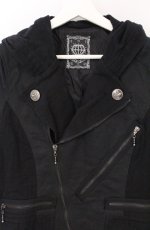 画像2: ALGONQUINS / フードライダースジャケット  ブラック O-26-04-25-1012-AL-JA-IG-OS (2)