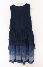 画像2: axes femme / グラデーションティアードワンピース  ネイビー O-26-04-25-1013-AX-OP-IG-OS (2)