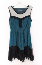 画像1: axes femme / 水玉ワンピース  グリーン O-26-04-25-1014-AX-OP-IG-OS (1)