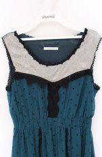 画像2: axes femme / 水玉ワンピース  グリーン O-26-04-25-1014-AX-OP-IG-OS (2)