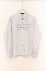 画像1: an another angelus / メッセージプリントシャツ  ライトグレー O-26-04-25-1015-CA-BL-IG-OS (1)