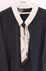 画像2: an another angelus / ロゴラインスカーフ付きシャツ  ネイビー O-26-04-25-1018-CA-BL-IG-OS (2)