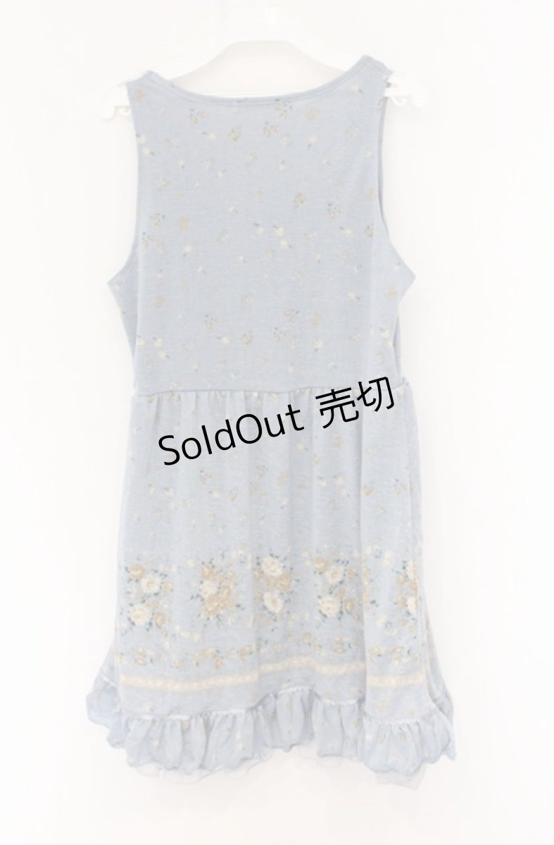 画像2: axes femme / フラワーパネルノースリワンピース  サックス O-26-04-25-1002-AX-OP-IG-OS (2)