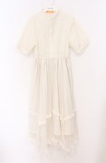 画像1: Fi.n.t / チュールドッキングロングワンピース【洗える】  アイボリー O-26-04-25-1019-CA-OP-IG-OS (1)