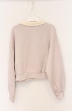 画像2: Fi.n.t / ロゴ刺繍ハーフジップスウェット【洗える】  ピンク O-26-04-25-1023-CA-TO-IG-OS (2)