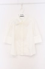 画像1: an another angelus / チュールリボンタイ5分袖シャツ【洗える】  オフシロ O-26-04-25-1026-CA-BL-IG-OS (1)