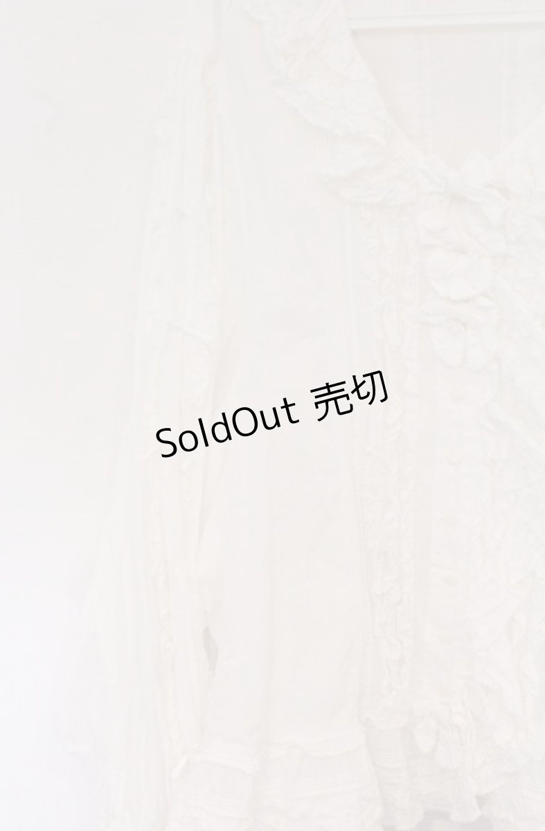 画像2: PINK HOUSE / リボンタックブラウス【お直しあり】  シロ O-26-04-25-1031-LO-BL-IG-OS (2)