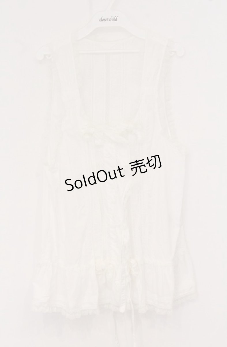 画像1: PINK HOUSE / ローンフリルタックベスト  シロ O-26-04-25-1032-LO-TO-IG-OS (1)