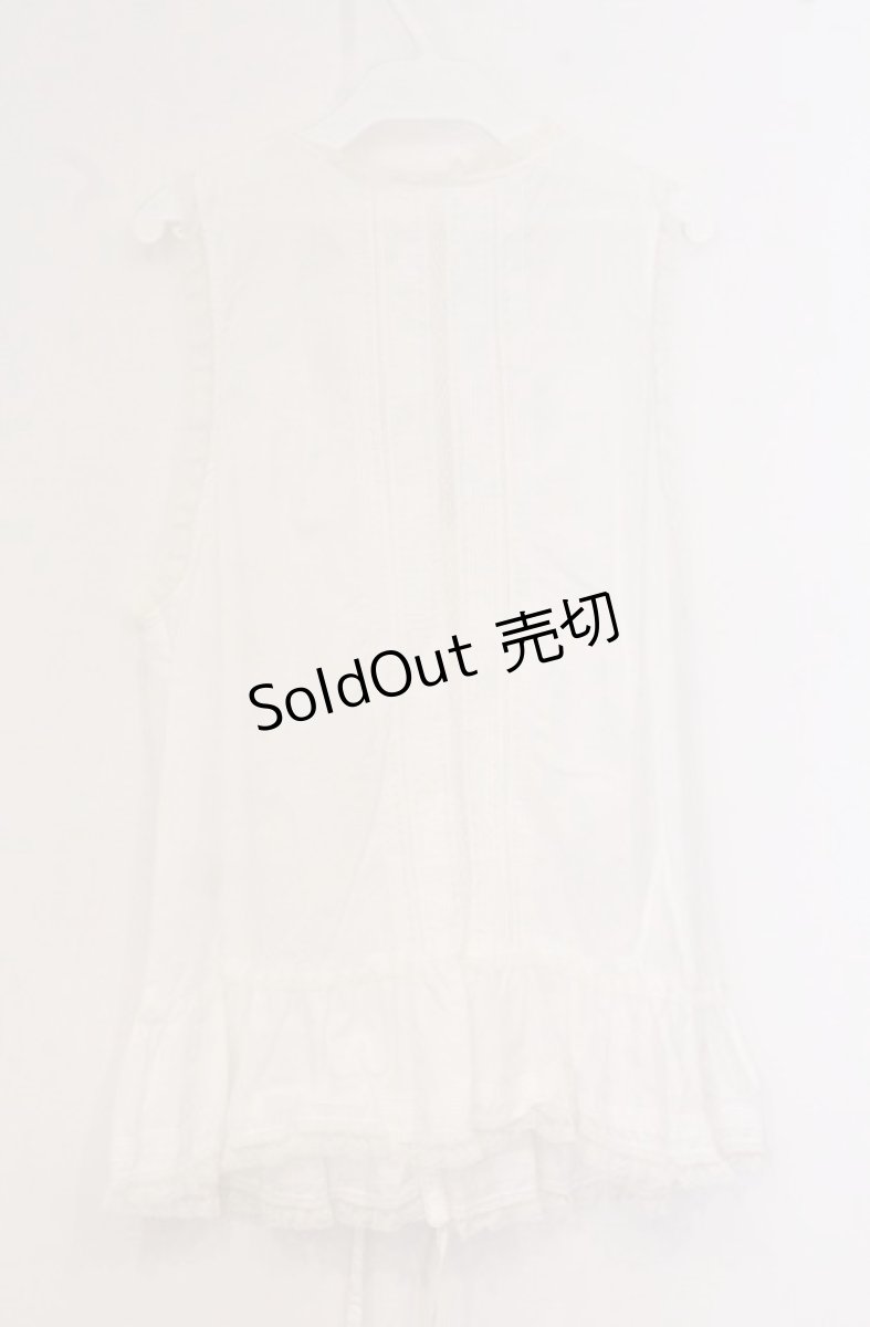 画像3: PINK HOUSE / ローンフリルタックベスト  シロ O-26-04-25-1032-LO-TO-IG-OS (3)