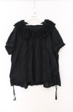 画像1: WONDERFUL WORLD / ピコフリルタックプルブラウス【お直しあり】  クロ O-26-04-25-1033-LO-BL-IG-OS (1)