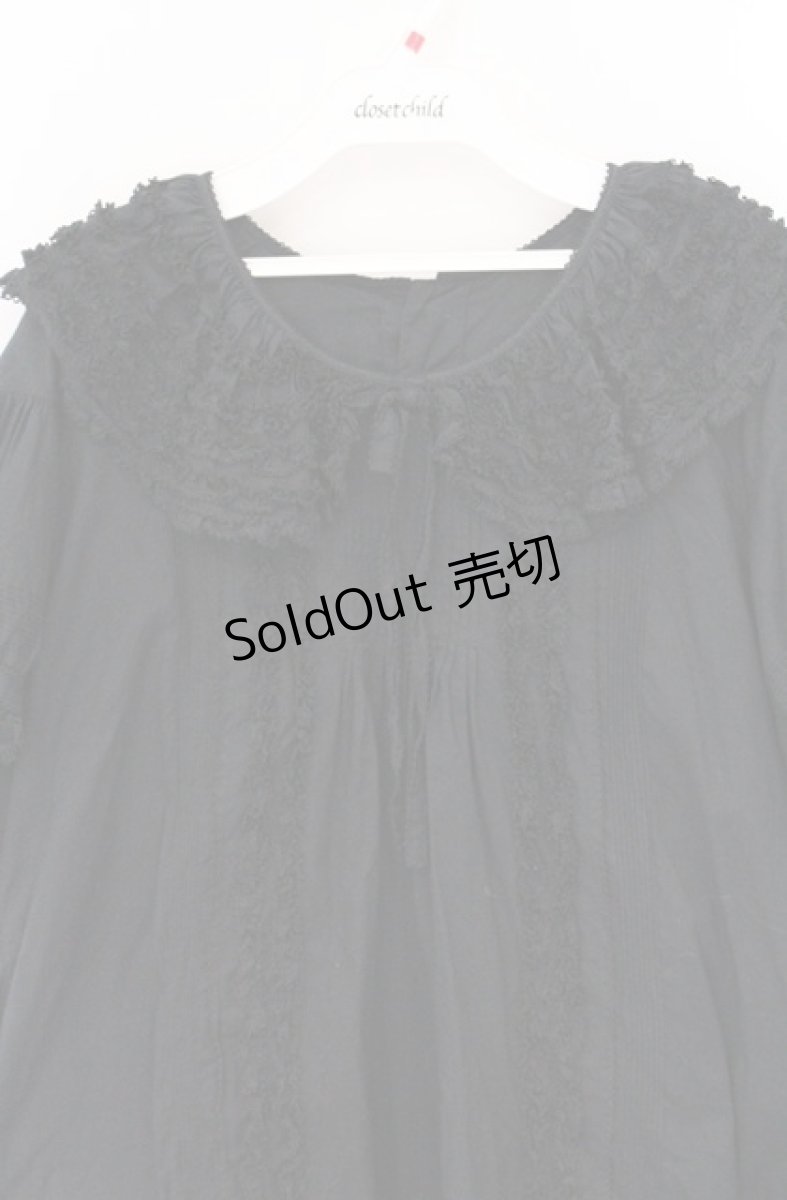 画像2: WONDERFUL WORLD / ピコフリルタックプルブラウス【お直しあり】  クロ O-26-04-25-1033-LO-BL-IG-OS (2)