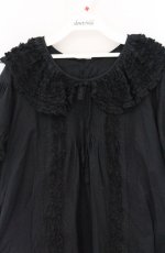 画像2: WONDERFUL WORLD / ピコフリルタックプルブラウス【お直しあり】  クロ O-26-04-25-1033-LO-BL-IG-OS (2)