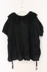 画像3: WONDERFUL WORLD / ピコフリルタックプルブラウス【お直しあり】  クロ O-26-04-25-1033-LO-BL-IG-OS (3)