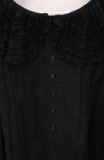 画像4: WONDERFUL WORLD / ピコフリルタックプルブラウス【お直しあり】  クロ O-26-04-25-1033-LO-BL-IG-OS (4)