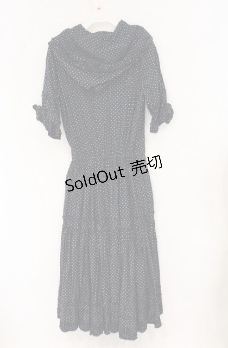 画像3: PINK HOUSE / ピコフリルドットリボンワンピース  ネイビー O-26-04-25-1034-LO-OP-IG-OS (3)