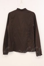 画像3: DearMyLove / 金縁パールボタン♪クラシカルバイオリン刺繍ブラウス M ブラウン O-26-04-25-010-EL-BL-OW-OS (3)